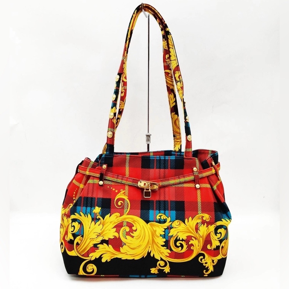 Versace Red and Yellow Shoulder Bag